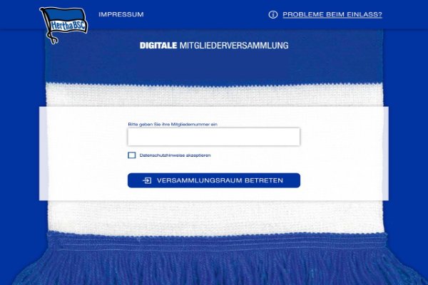 Hertha BSC Digitale Mitgliederversammlung