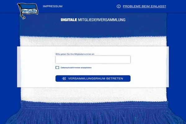 Hertha BSC Digitale Mitgliederversammlung
