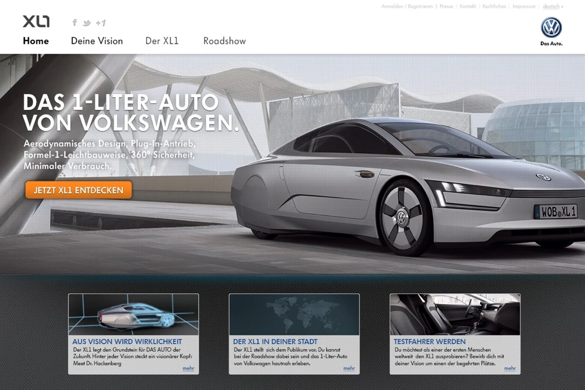 Volkswagen · XL1 — Kampagnen-Website